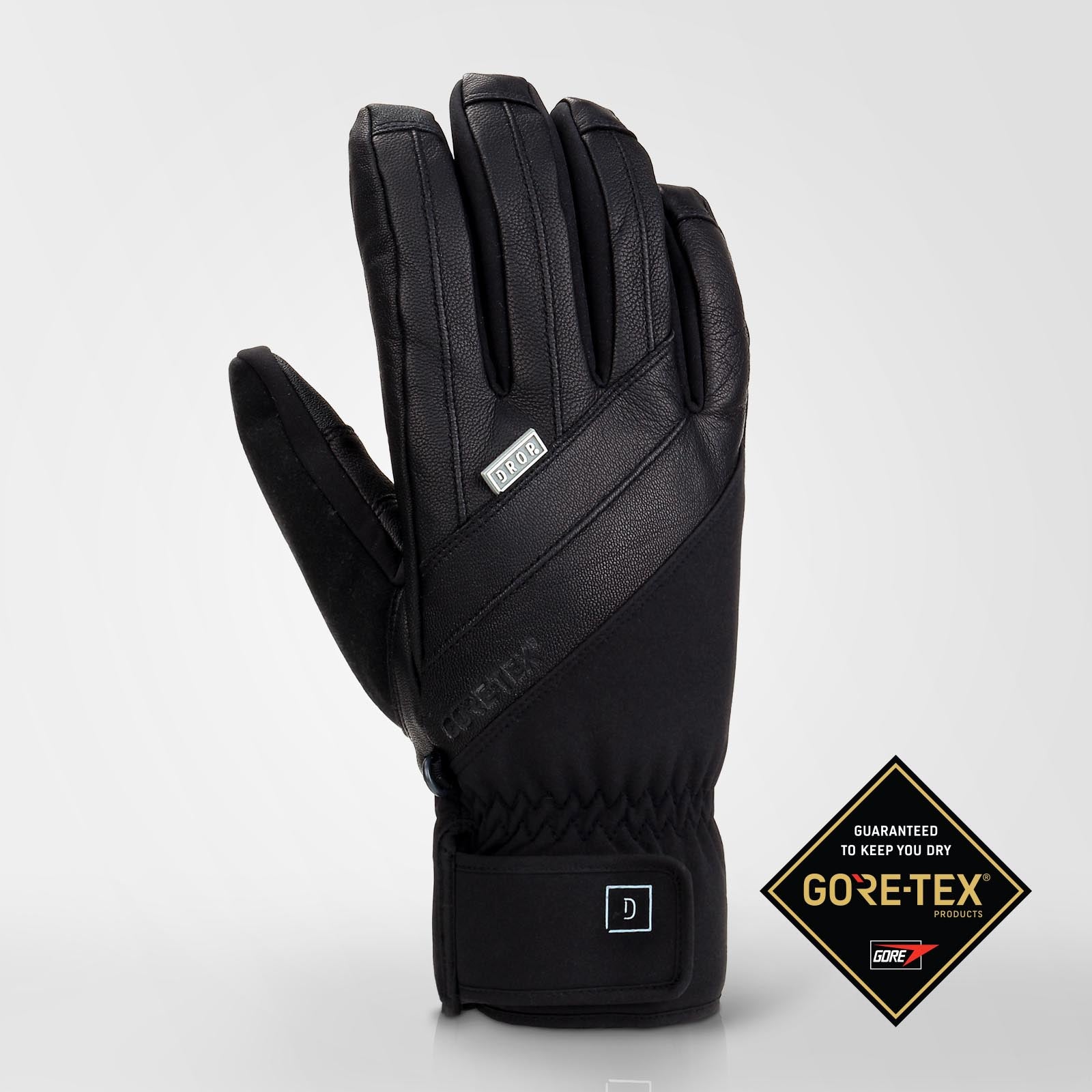 snowboard handschuhe gore tex Cascade Gore-Tex Snowboard Gloves. Winter Snow Gloves - DROPMFG Black / Mens