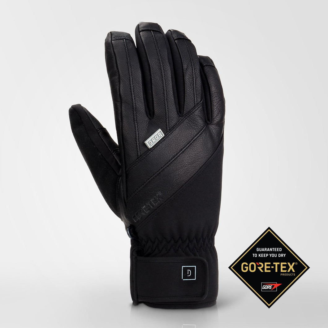 Cascade Gore-Tex Snowboard Gloves. Winter Snow Gloves - DROPMFG Black / Mens